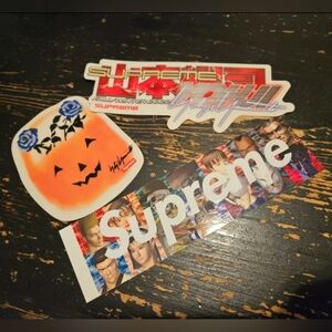 Supreme Yohji Yamamoto Tekken Box Logo Sticker & Pumpkin & Tekken Set Of 3